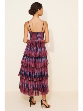 Hutch Tulle Print Maxi Dress, Multi, EUC, Size 10P
